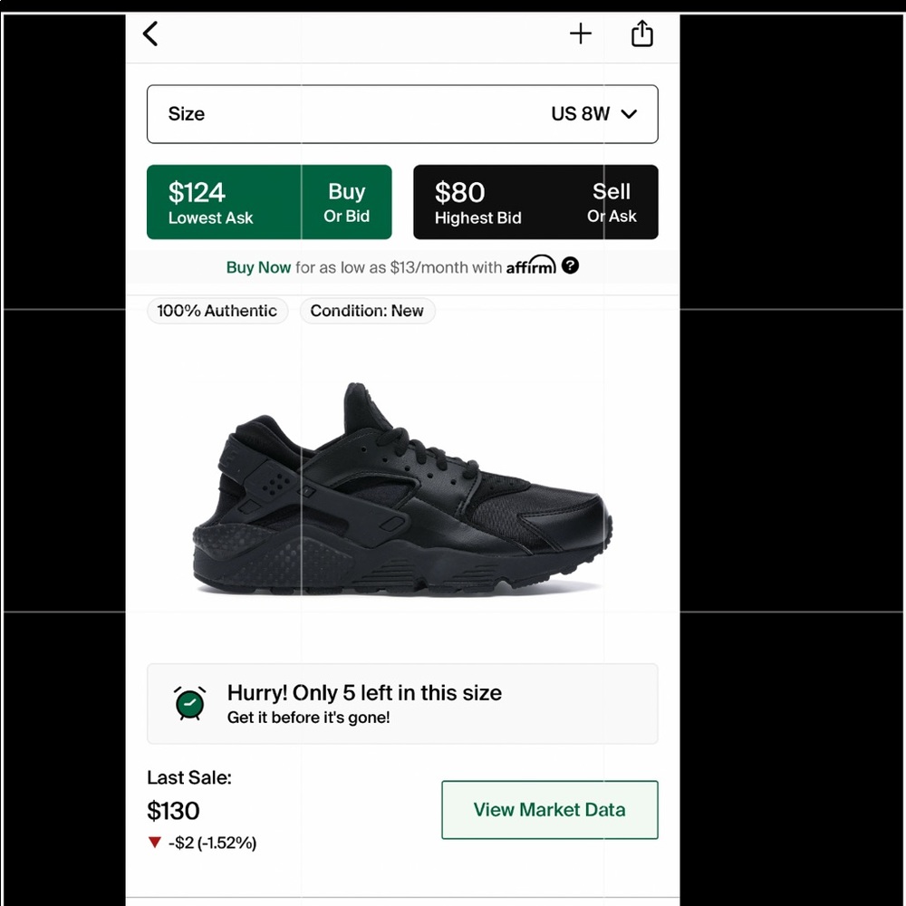 Nike Air Huarache Triple Black (W)